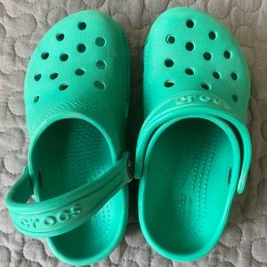 Green Crocs. Toddler size 10.
